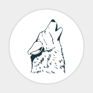 Howling Wolf Magnet